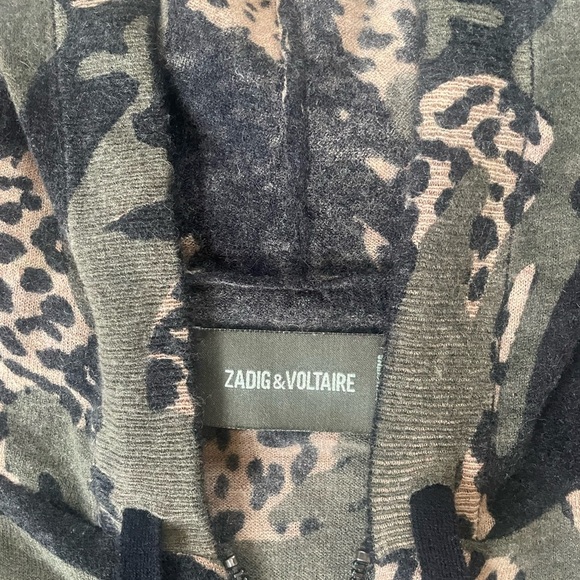 💚Zadig & Voltaire Camo Print CASHMERE Zip Sweater Jacket Hood Small $495
Rare! - Picture 8 of 10